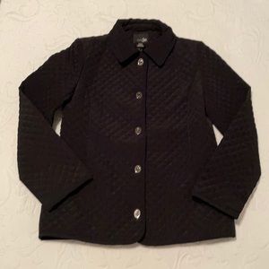 East 5th black quilted barbour jacket small EUC